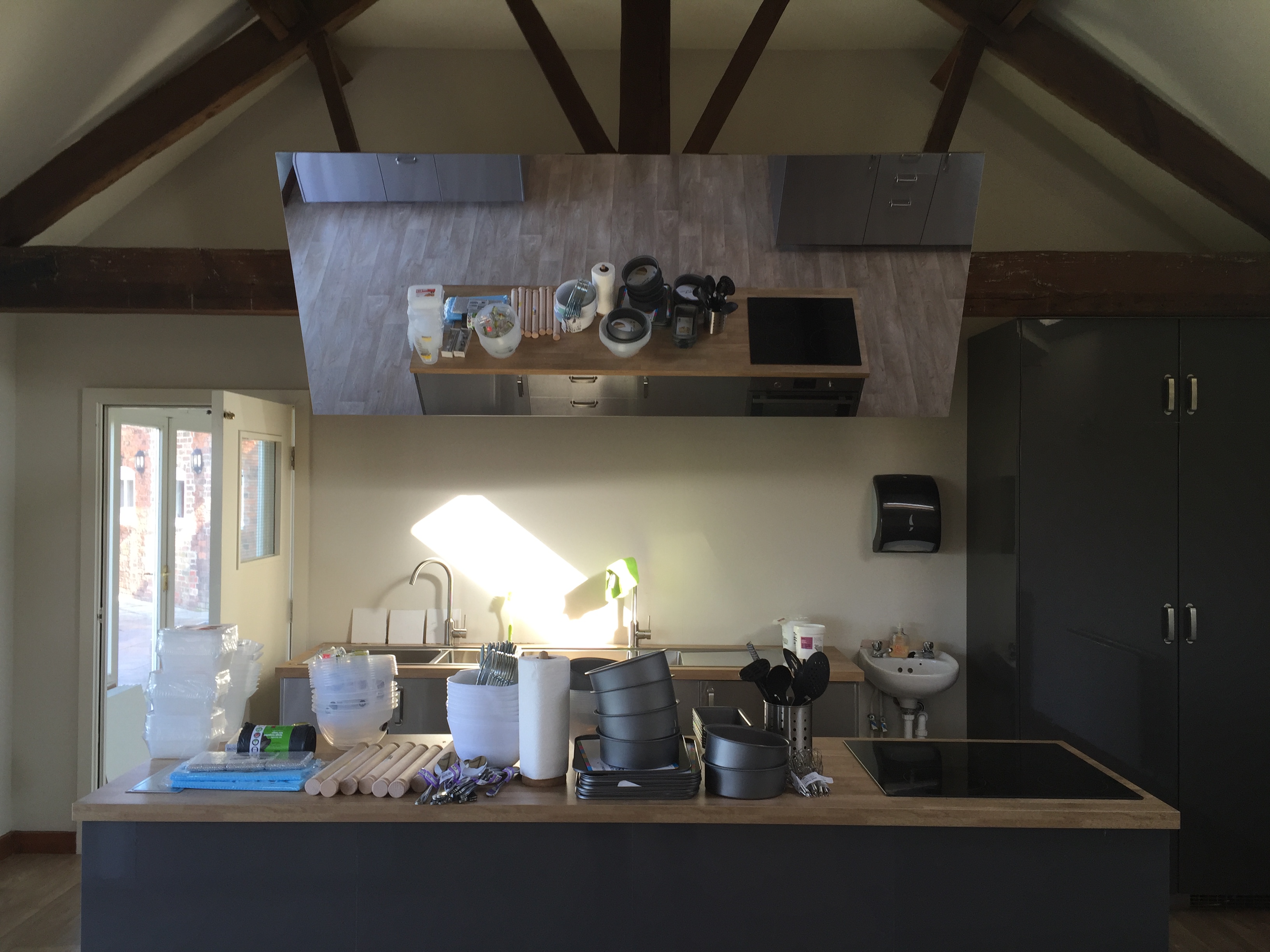 Featherweight Foil Mirror Cookery Schools Glass Installations